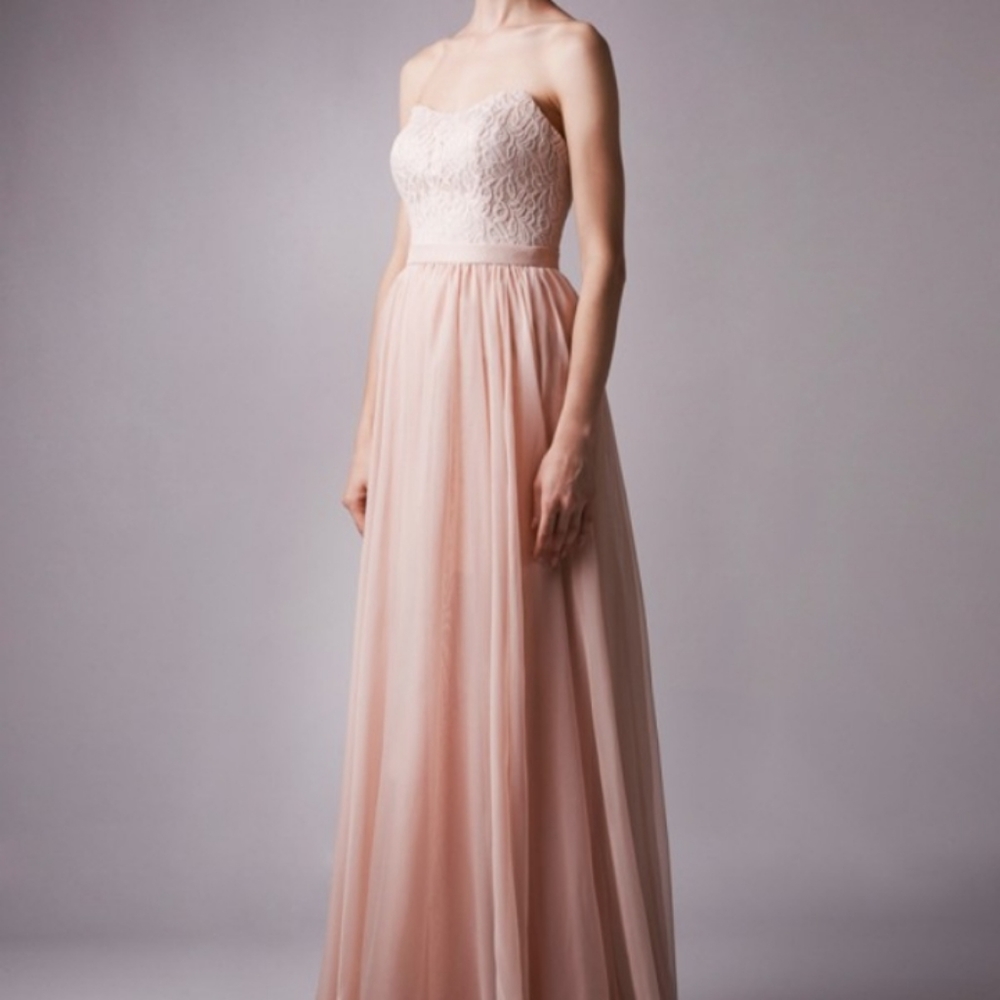 Mori Lee Blush Bridesmaid Dress